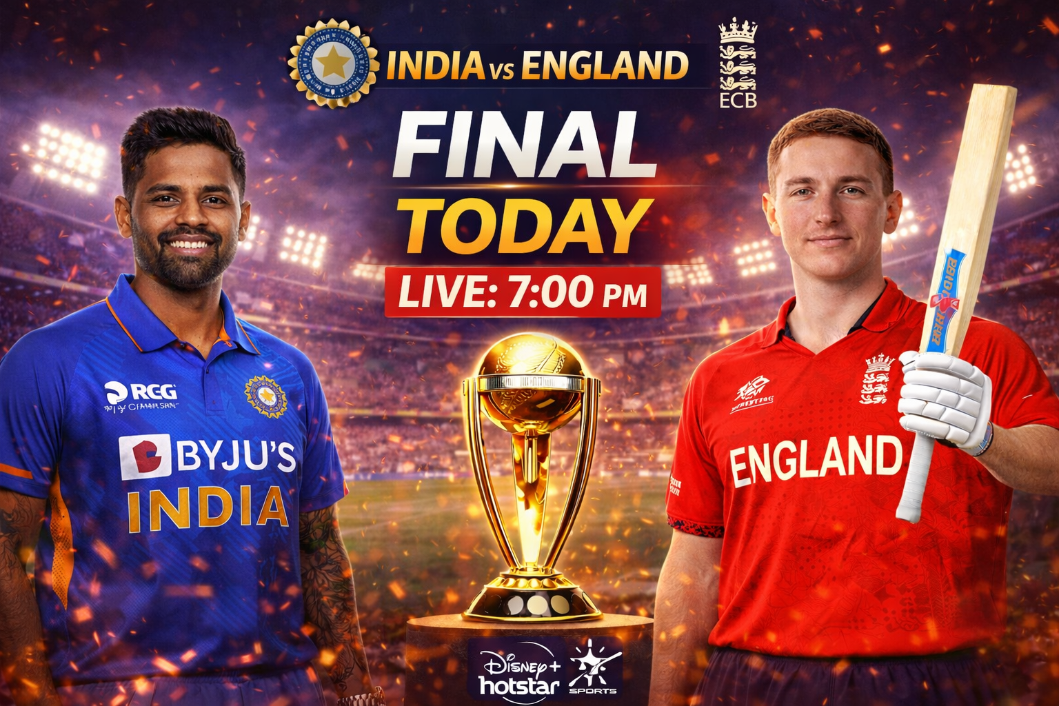 भारत और इंग्लैंड के बीच आज फाइनल मुकाबला